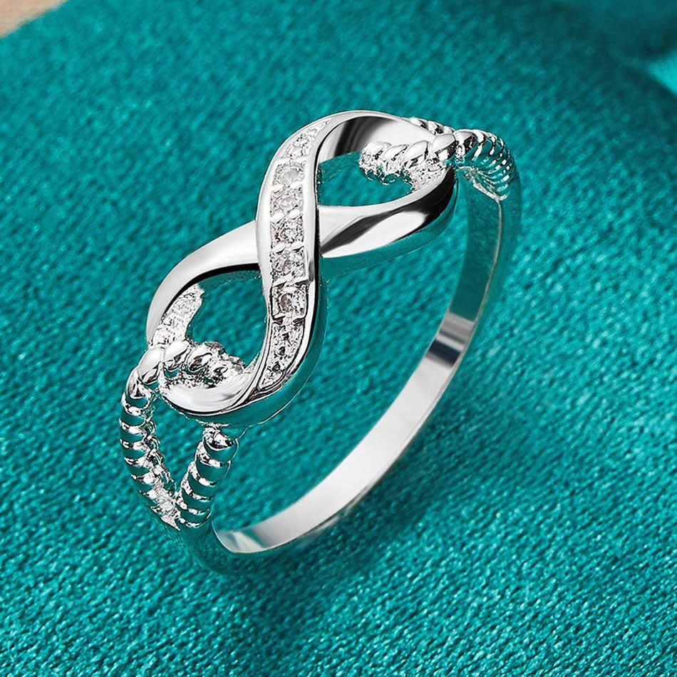 Anelli: Eleganter Ring, 925 versilbert, Gr. 7 – Nuovo (secondo la descrizione) da Grenchen venduto da dar_6d52 2
