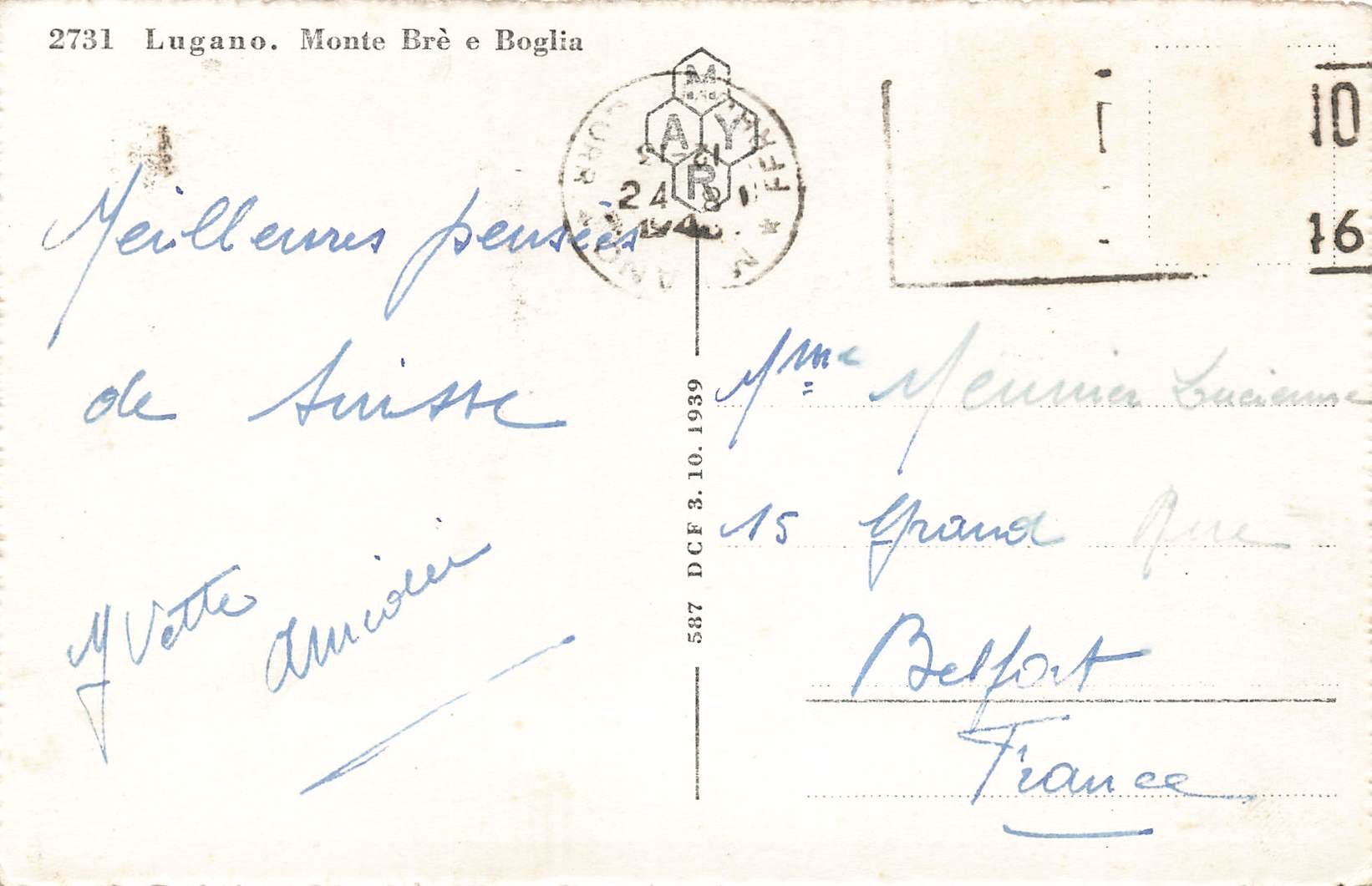Cartoline postali: Lugano – Usato da Biasca venduto da Blenio71 1