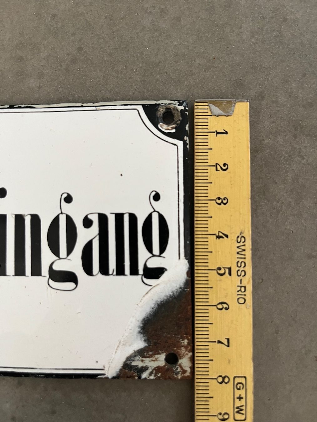 Insegne: Altes Emailschild Verbotener Eingang – Usato da Steffisburg venduto da Reitschel5 2