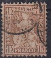 Super Sitzende Helvetia 1Fr. 36a ,Attest. SBK 650.-+++