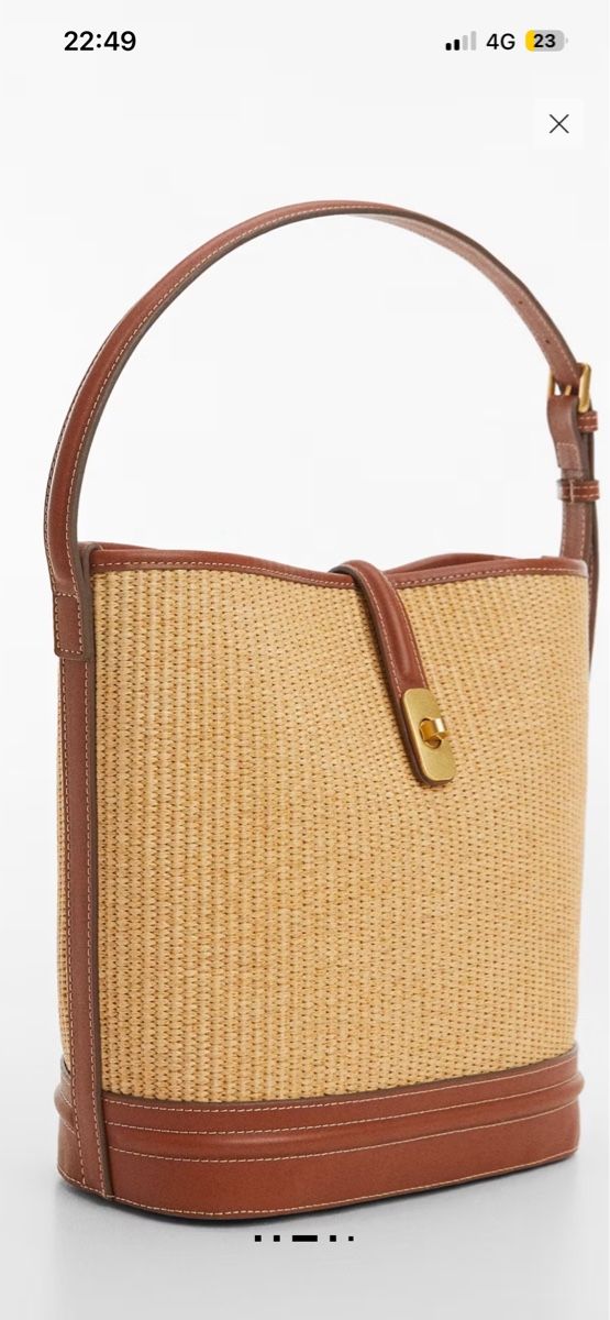 Mango Borse da donna: Bucket Bag Raffia-Effekt Mango Damen – Nuovo (secondo la descrizione) da Zürich venduto da sellingmystuff1 2