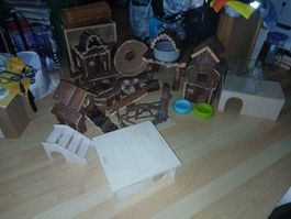 Holz Zubehoer Kleintier Zaeune Labyrinth Moebel Zwerghamster