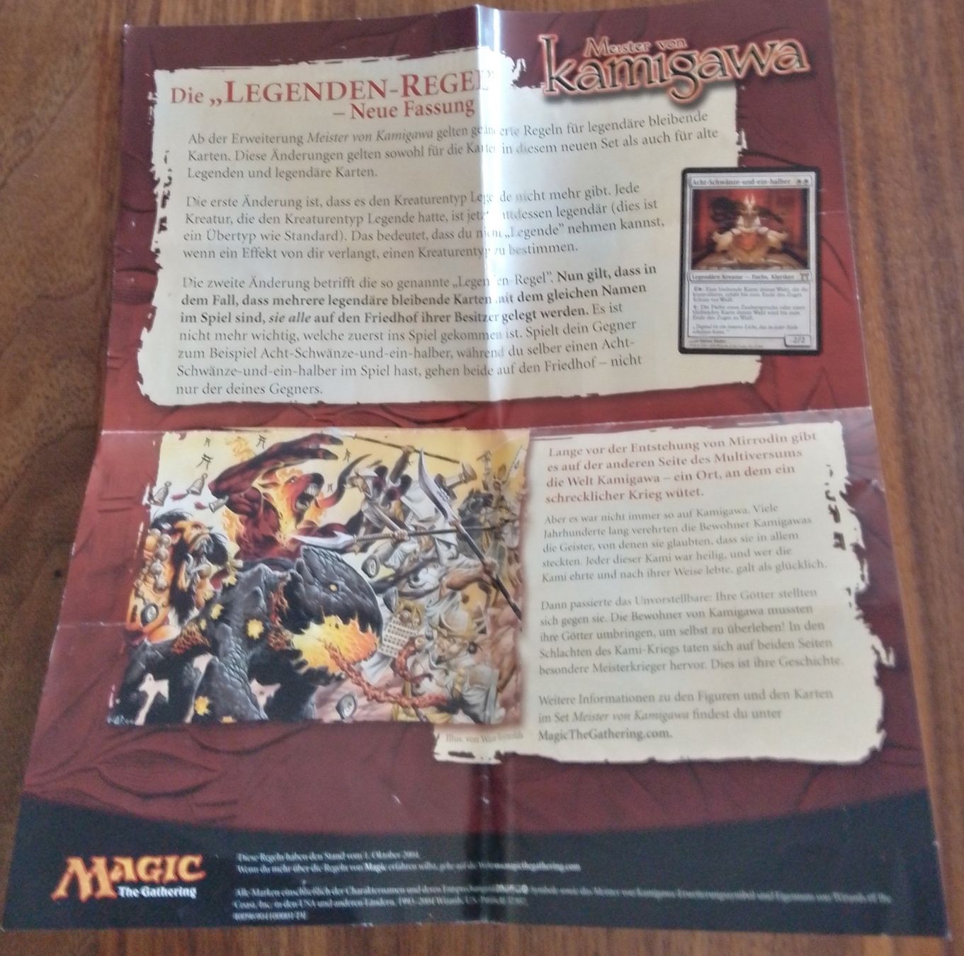 Magic The Gathering Sammelbilder & Trading cards: Magic the Gathering Werbeblatt gefaltet 19 x 21,5 cm – Gebraucht aus Wohlen AG von salamanderspielwaren 1