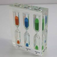 Sanduhr 3-4-5 Min. 7.5 cm zylindrische Sanduhr in Kunstharz
