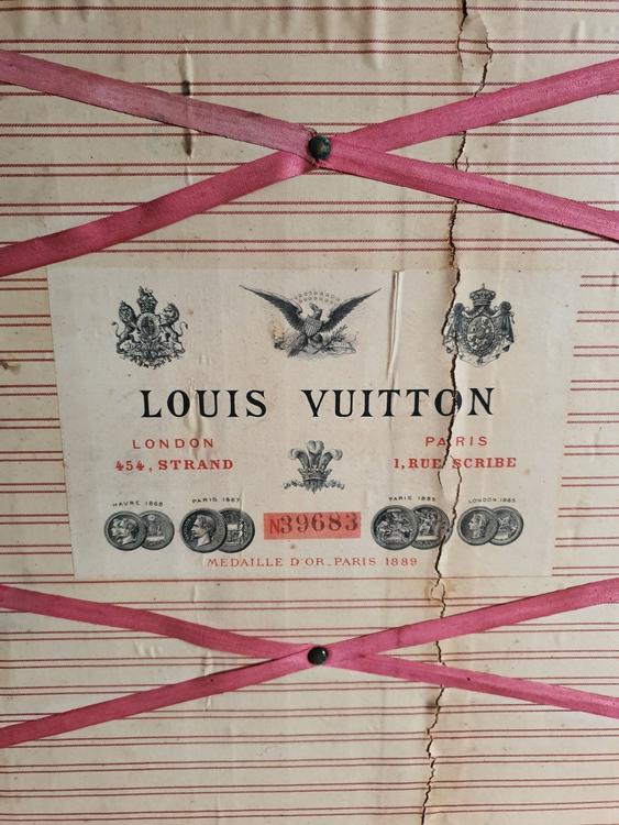 Antik Leder Hut Truhe von Louis Vuitton bei Pamono kaufen