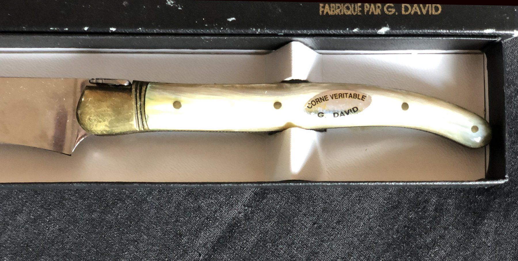 Laguiole Coltelli da cucina: Authentique Laguiole G. David couteau à découper – Nuovo e nell'imballaggio originale da LAUSANNE venduto da swisspic 1