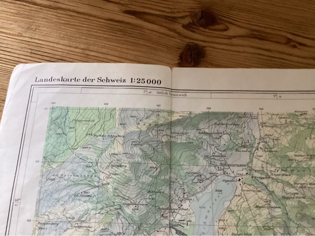 Cartine & Atlanti: Landeskarte der Schweiz, Boltigen – Difettoso da Wassen UR venduto da SABDOM 3