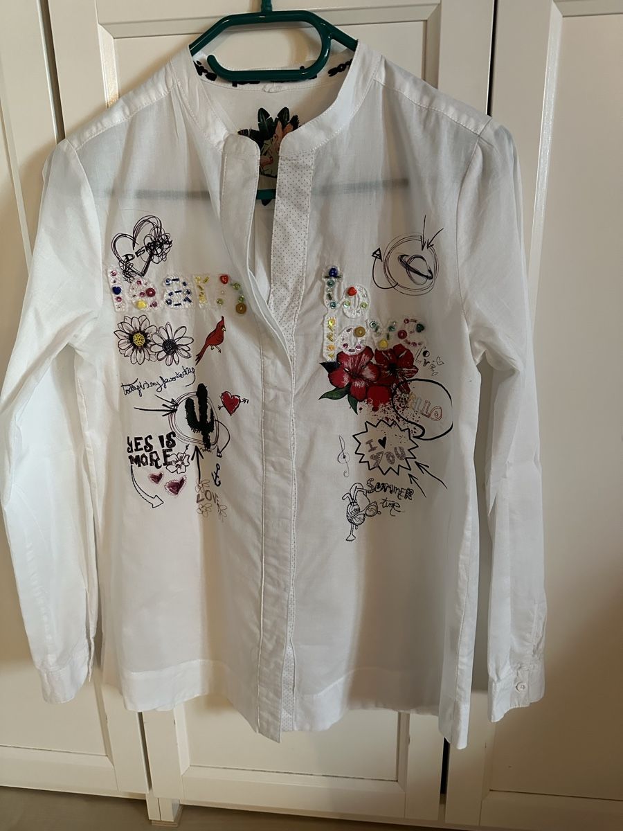 Desigual Camicette: Weisse Desigual Bluse – Usato da Ottikon venduto da lo99