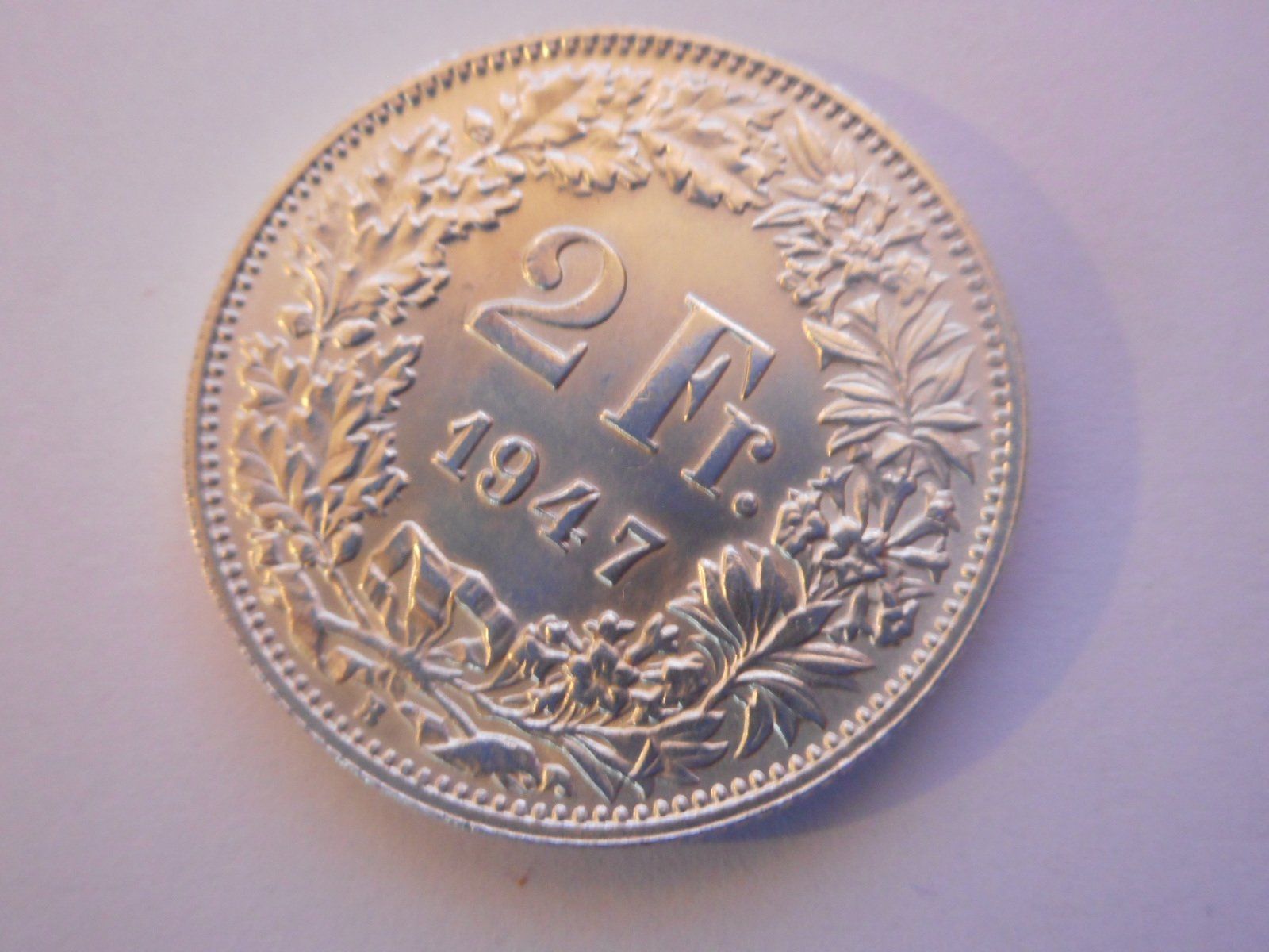 Tutti le monete: 2 Fr. 1947 silber  unz/stgl – Nuovo (secondo la descrizione) da Kriegstetten venduto da pizlad2010 1