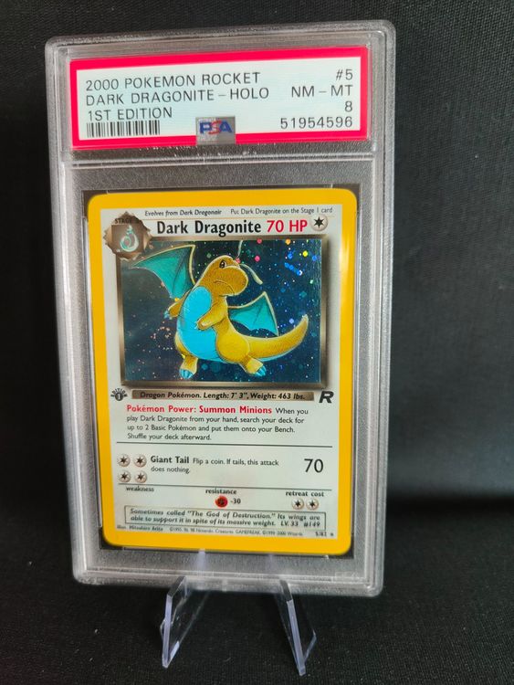 Pokemon 2000 Rocket 1st Edition 5 Dark Dragonite PSA 8 (7) (Gebraucht ...