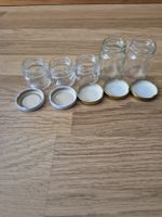 5 süsse Konfigläser/ Marmeladegläser, leer