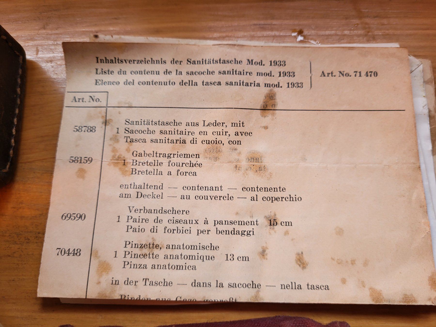 Schweizer Armee Borse: Schweizer Armee Sanitättasche 1933 – Usato da Egliswil venduto da rom_gd6f 2