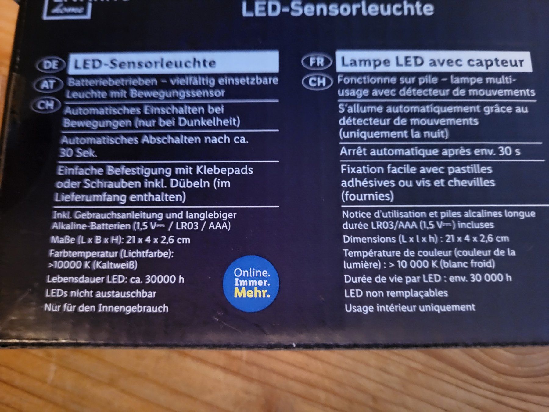 Lampade: LED Sensorleuchte in OVP, ungebraucht – Nuovo e nell'imballaggio originale da Guggisberg venduto da Aegertenlehn 3