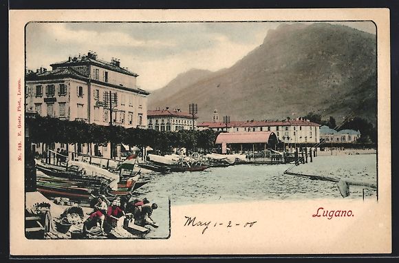 Cartes postales: AK Lugano, Panorama – D'occasion à Berlin par bartko-reher