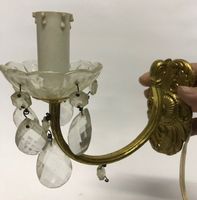 Wandlampe mit Glassteinen goldiges Metall
