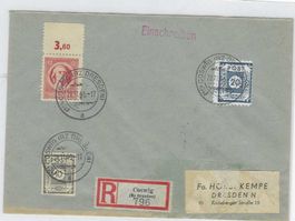 SBZ 1945 BELEG MISCHFR. 28.11.45 MIT AK STEMPEL