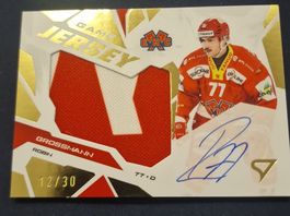 EHCB Robin Grossmann Game Jersey Signed 12/30