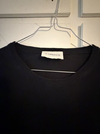 Maglione IL LANIFICIO nero taglia 50 in seta cashmere