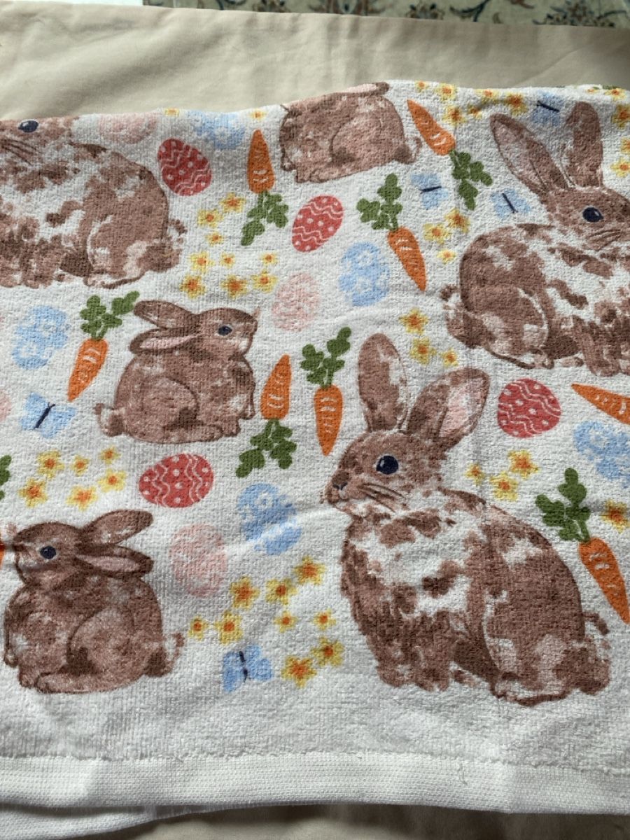 Toutes les décorations: 2x Kitchen Towels, Easter Bunnies Carrots, Spring Decoration – Neuf avec emballage d'origine à Buttikon SZ par Maxwelltime 1