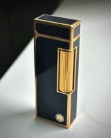 Dunhill Rollagas Black Lacquer Gold-Plated