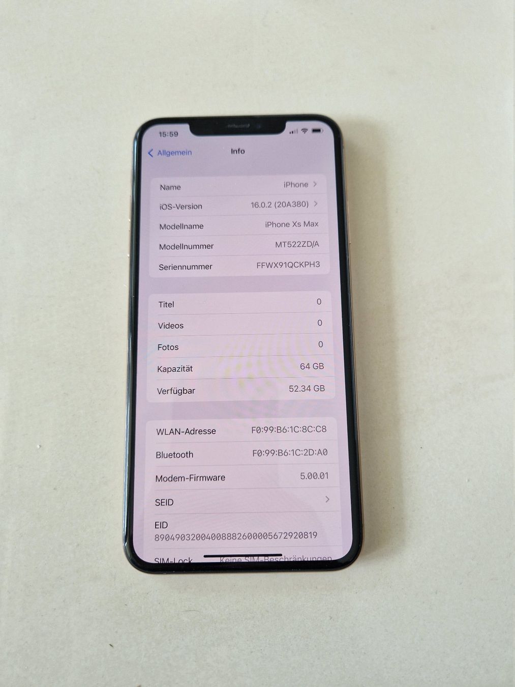 Apple Handys / Smartphones: iPhone Xs Max 64GB Gold 2314 – Gebraucht aus Münchenbuchsee von  2