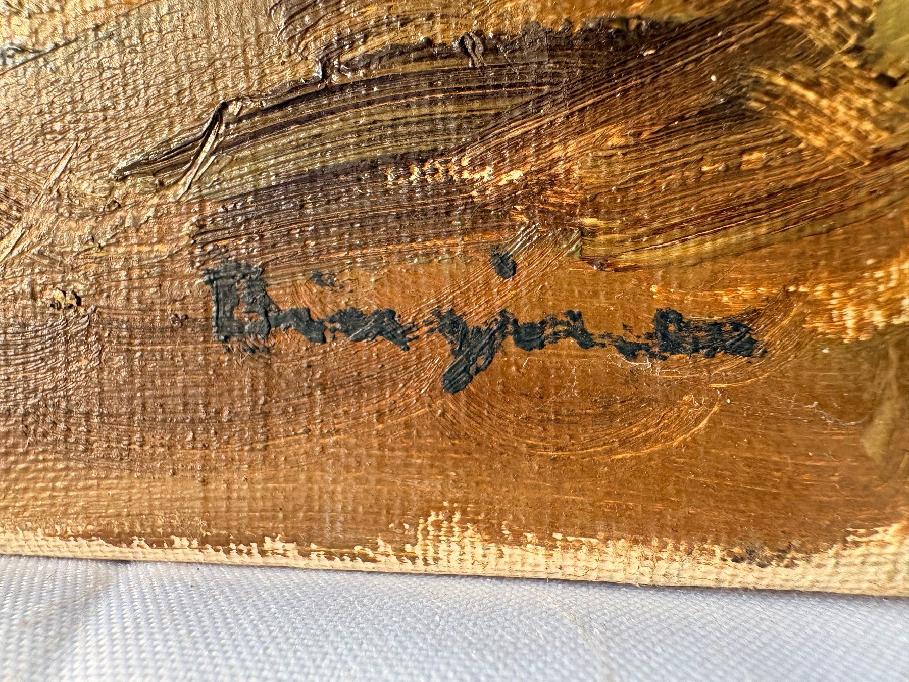 Dipinti: Ölbild Herbstwald mit Bach, 41x50cm – Usato da Zürich venduto da Sale_Gachnang 1