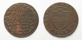 WAADT / VAUD Halbbatzen 1810 Billon