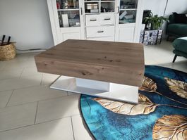 Couchtisch Holzoptik Weiss mit Schublade guter Zustand