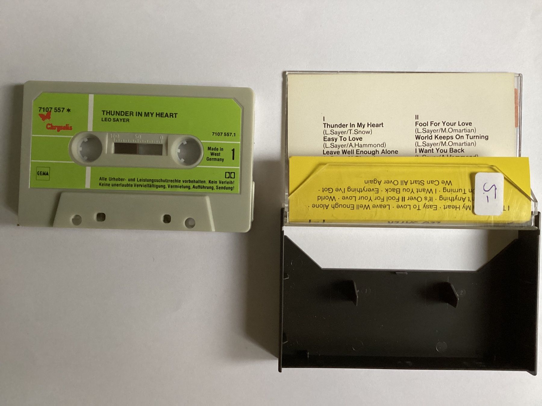 Musicassette: Leo Sayer MC - Thunder In My Heart – Usato da Gutenswil venduto da Hamzian 1
