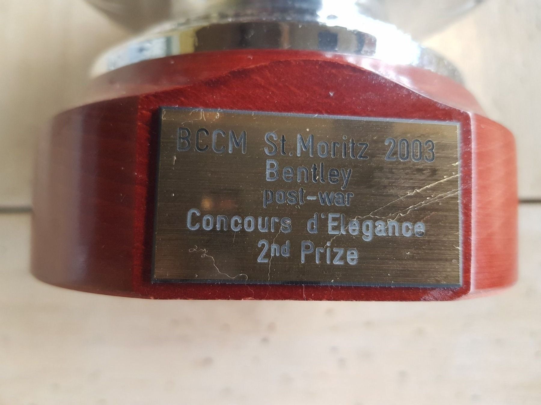 Altre raccolte & rarità: Pokal - BCCM St. Moritz 2003 - Bentley Concour d' elegance – Usato da Walterswil BE venduto da Lonitti 2