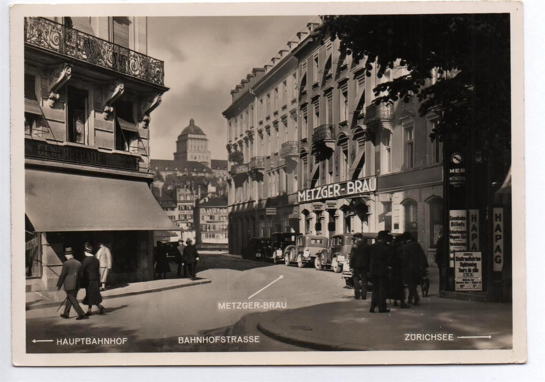 Ansichtskarten: ZÜRICH Hotel Metzgerbräu, Oldtimer, Auto – Neu (gemäss Beschreibung) aus Jona von philajona