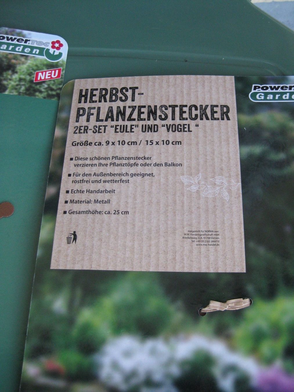 Tutte le decorazioni: Schöne Herbst Pflanzenstecker IGEL/PILZE/ VOGEL – Nuovo e nell'imballaggio originale da Romanshorn venduto da Wazoohandlung 3