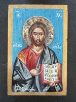 2 neuzeitliche Ikonen, Jesus und Maria mit Kind. Holz