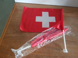 2 Auto Fahnen Schweiz für Frauen Fussball WM