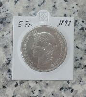 5 Franken 1892ss- vz Silber
