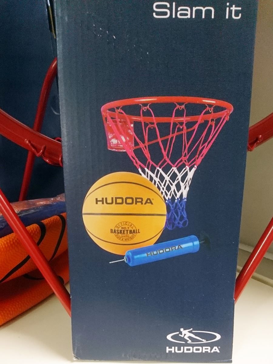 Canestri da basket: Basketball Ball mit Korb und Ballpumpe – Nuovo e nell'imballaggio originale da Wettingen venduto da kochshop 1