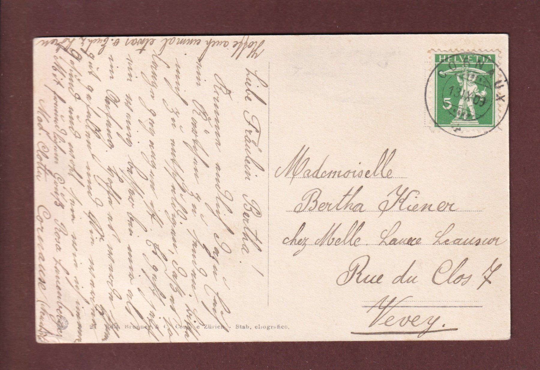 Cartes postales: L'ETANG - Genève ? - 1909 – D'occasion à Pully par nicecards 1