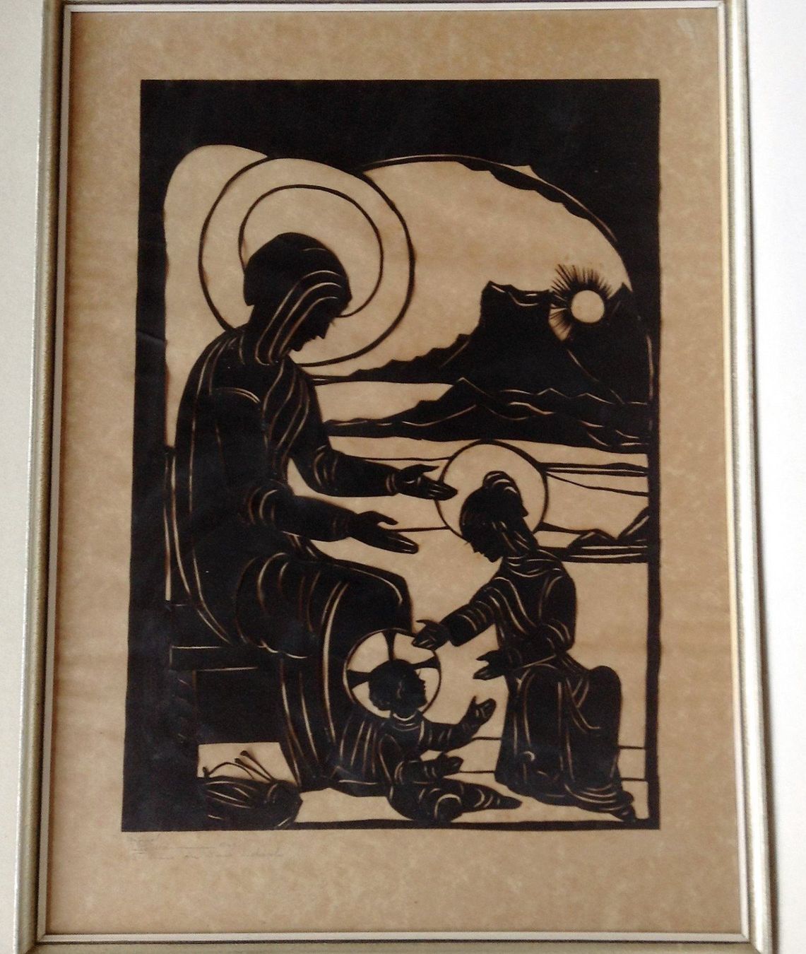 Grafica & Litografie: Schaumann Ruth Scherenschnitt, 1949, sig – Usato da Alpnach Dorf venduto da MZ001