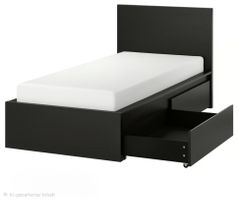 MALM Bettgestell und LEIRSUND Federholzrahmen von IKEA