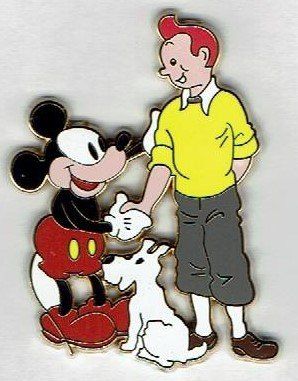 Plaketten & Abzeichen: Mickey Mouse und Tim und Struppi RAR – Gebraucht aus Hinterkappelen von