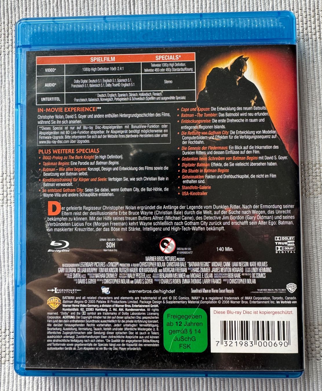 Alle DVDs: Batman Begins [Blu-ray] – Gebraucht aus Arbon von drs64 1