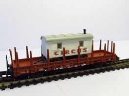 Flachwagen mit Zirkuswagen Circus Zirkuszug selten