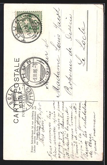 Cartoline postali: AK Thun, Strassenpartie im Ort, 1906 – Usato da Berlin venduto da bartko-reher 1