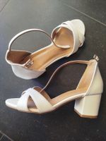 Weisse Hochzeitsschuhe Sandalette