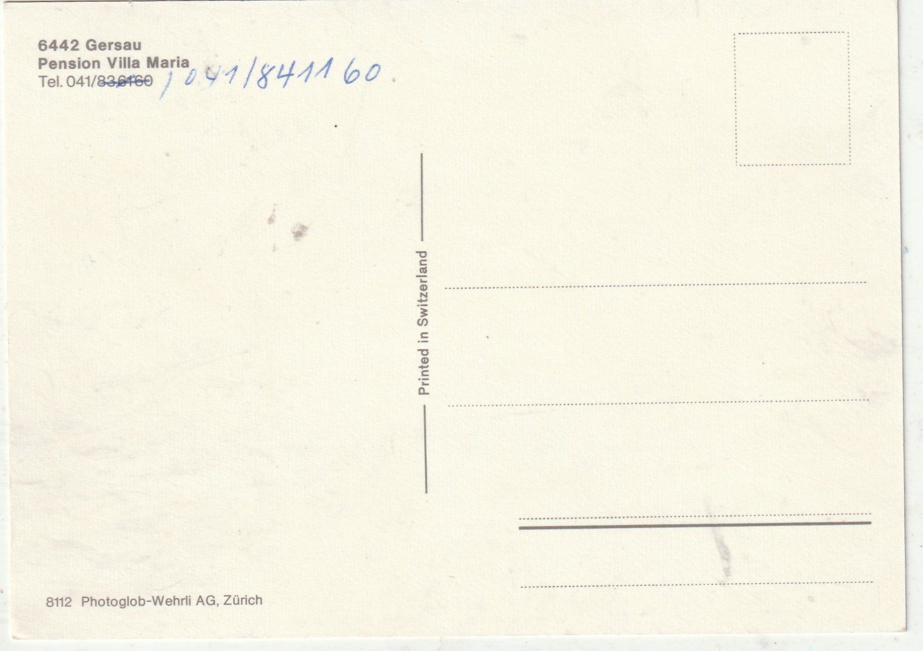 Cartes postales: Pension Gersau – D'occasion à Lumbrein par made02 1