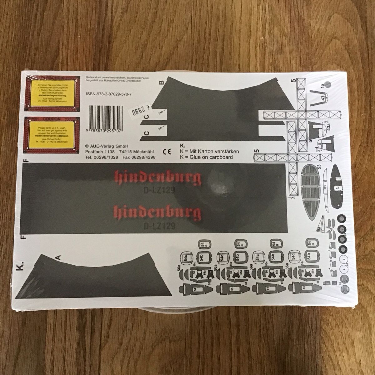 Bastelsets: Luftschiff Hindenburg Modellbau-Bogen Karton, NEU ungeöffnet – Neu und originalverpackt aus Oberglatt ZH von Silver010 1