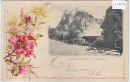 Grindelwald-Kirche und Wetterhorn