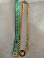 Celine Paris Heart Necklace Gold Tone Chain Jewelry