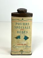 CLERMONT ET FOUET Babypuder-Dose – Historische Blechdose