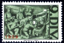 KOMMANDOSTÄBE 9.DIV. 1939 ROTER AUFDRUCK **POSTFRISCH** A112